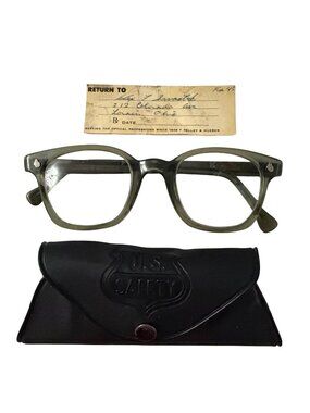 Vintage American Optical AO Flexi Fit 6M 787 Safety Eyeglass Frames Gray With Ca